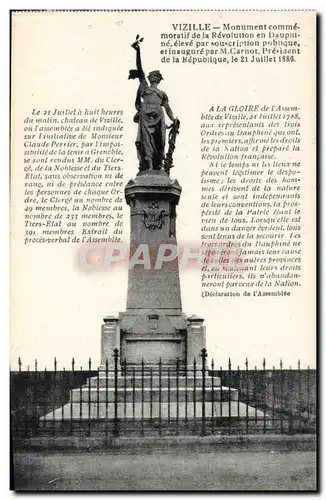 Vizille - Monument commemoratif de la Revolution - - Ansichtskarte AK