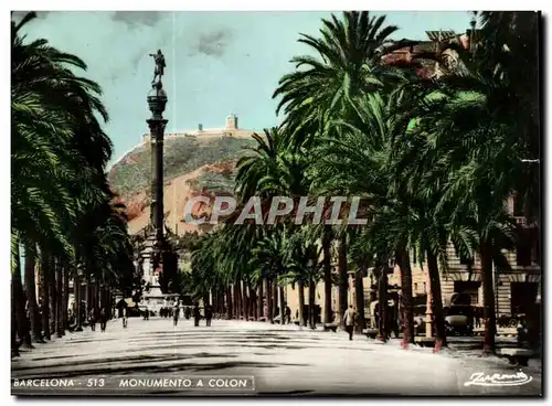 Espana - Espagne - Spain - Barcelona - Monumento a Colon - Ansichtskarte AK