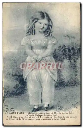 Fantaisie - Enfant - File - saint Point La Fille de Poete Julia d&#39apres Madame de Lamartine - Cartes postales