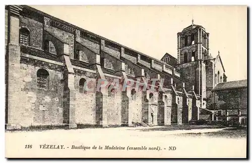 Vezelay - Basilique de la Madeleine - ensemble nord - Cartes postales