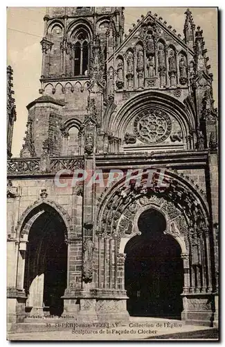 St Pere sous Vezelay Cartes postales Bcollection de l&#39eglise Sculptures de la facade du clocher