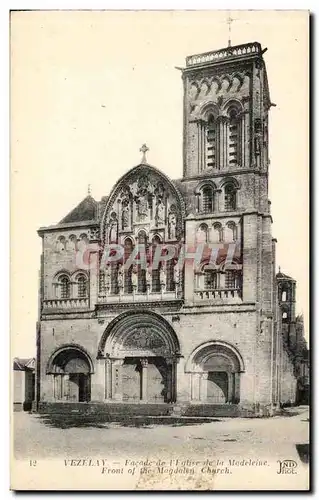 Vezelay Cartes postales Facade de l&#39eglise de la Madeleine