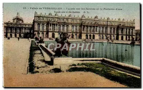 Palais de Versailles Ansichtskarte AK FAcade sur les jardins et le parterre d&#39eau