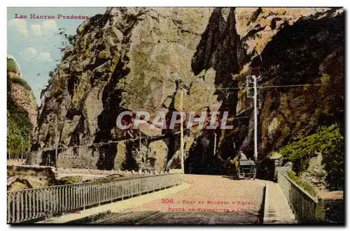 Cartes postales Pont et rochers d&#39enfer Route de Pierrefitte a Luz