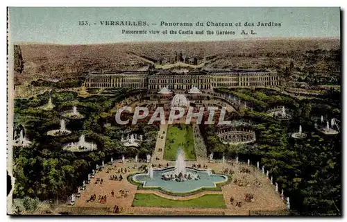 Versailles Ansichtskarte AK Panorama du chateau et des jardins