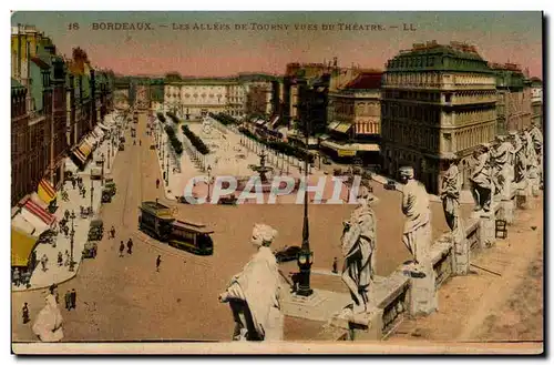 Bordeaux Cartes postales Les allees de Tourny vues du theatre