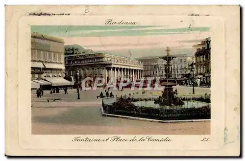 Bordeaux Cartes postales Fontaine et place de la Comedie