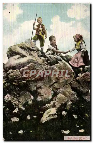 Cartes postales Enfants Auf dem Gipfel