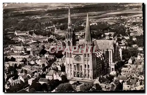 Chartres Cartes postales La cathedrale Vue d&#39avion