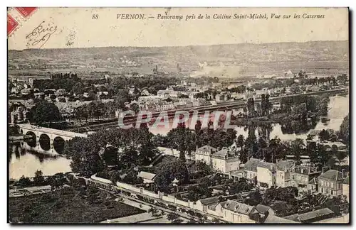 Vernon Ansichtskarte AK Panorama pris de la colline Saint Michel Vue sur les casernes