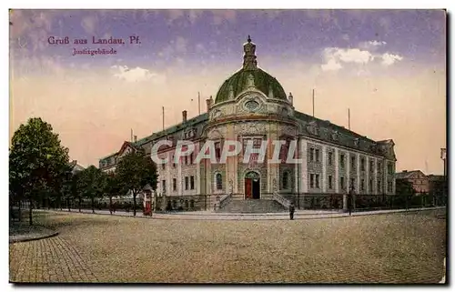 Allemagne Cartes postales GRuss aus Landau Justizgebaude