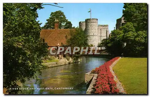 Grande Bretagne Moderne Karte River Stour West Gate Canterbury