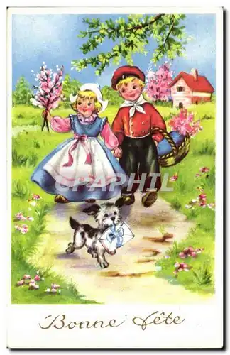 Cartes postales FAntaisie Bonne fete (chien)