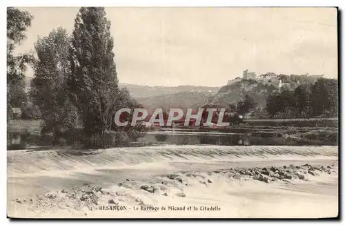 Besancon les Bains Ansichtskarte AK Le barrage de Micand et la citadelle