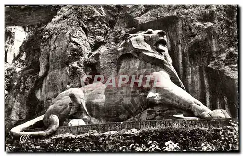 Belfort Moderne Karte Le lion Oeuvre de Bartholdi