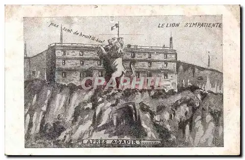 Belfort Cartes postales Le lion s&#39impatiente Apre sAgadir ? (Maroc)