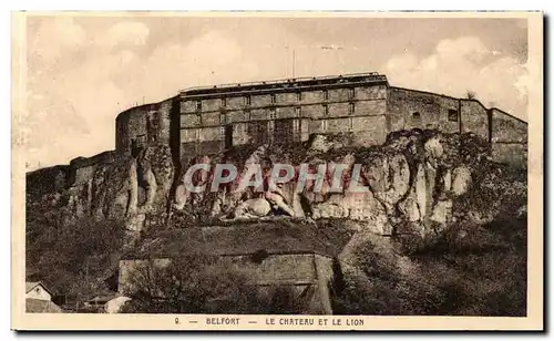 Belfort Cartes postales Le lion et le chateau