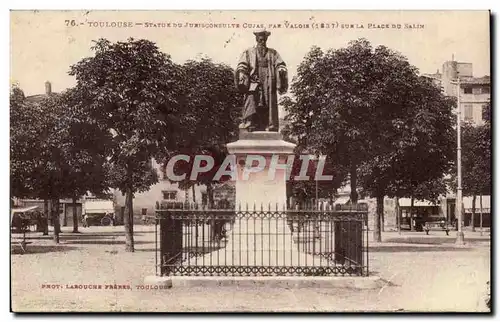 Toulouse Ansichtskarte AK Statue du Jurisconsulte Cujas par Valois (1837) sur la place du Salin