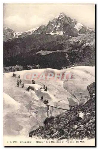 Chamonix Cartes postales Glacier des Bossons et aiguille du Midi