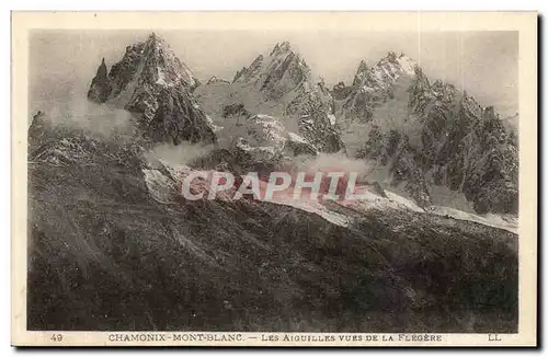 Chamonix Mont Blanc Ansichtskarte AK Les aiguilles vues de la Flegere