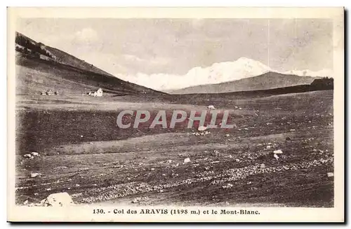 Cartes postales Col des Aravais et le Mont Blanc