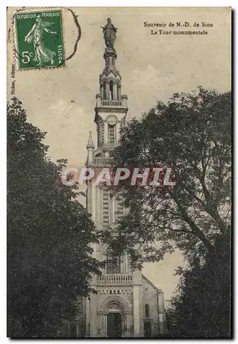 Cartes postales Sommet de ND de Sion La tour monumentale