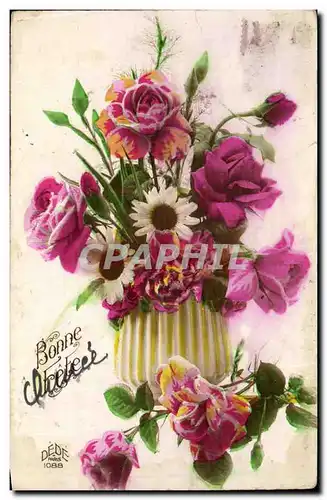 Cartes postales Fantaisie Bonne fete Fleurs