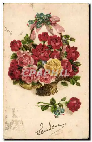 Cartes postales Fantaisie Fleurs