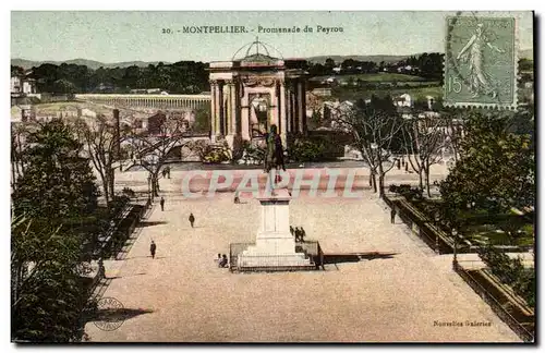 Montpellier Cartes postales Promenade du Peyrou