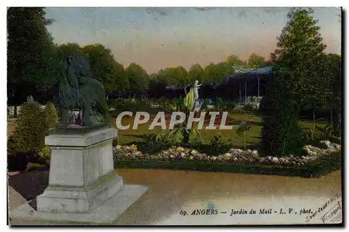 Angers Ansichtskarte AK Jardin du Mail et au dos jardin des plantes ile des cygnes CARTE IMPRiMEE des 2 cotes