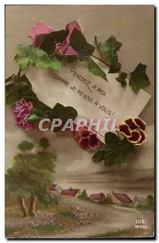 Cartes postales Fantaisie Pensez a moi comme je pense a vous !