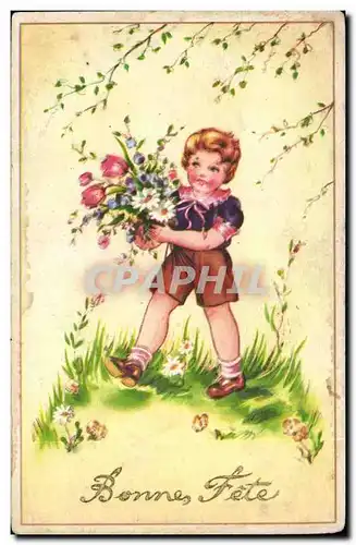 Cartes postales Fantaisie Bonne fete (enfant)