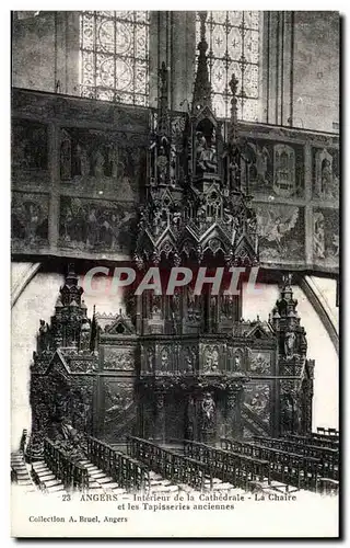 Angers Ansichtskarte AK interieur de la cathedrale La chaire et les tapisseries anciennes