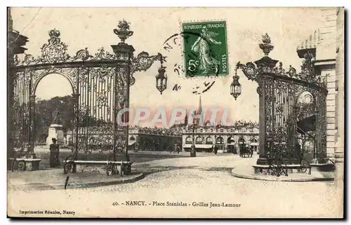 Nancy Cartes postales Place Stanislas Grilles Jean Lamour