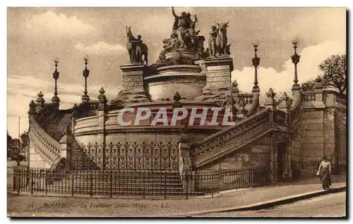 Rouen Cartes postales La fontaine Sainte marie