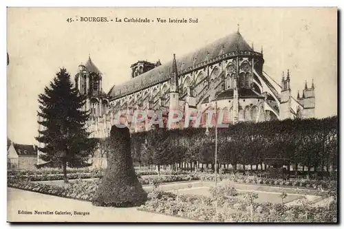 Bourges Cartes postales La cathedrale Vue laterale Sud