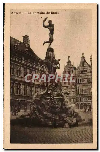 Belgie Belgique Anvers Ansichtskarte AK La fontaine de Brabo