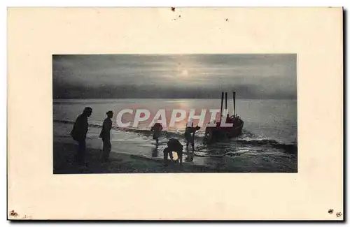 Cartes postales FAntaisie PEcheurs partant pour la mer