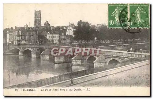 Auxerre Cartes postales Le pont Paul Bert et les quais