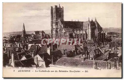 Auxerre Cartes postales La cathedrale vue du belvedere Manifacter