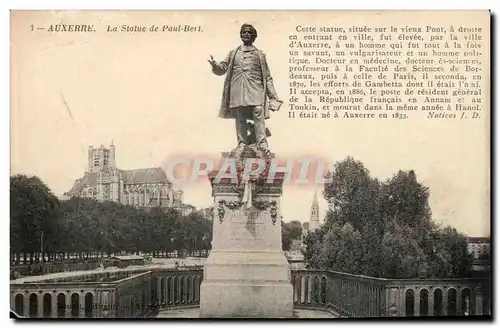 Auxerre Cartes postales La statue Paul Bert