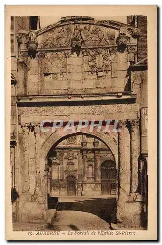 Auxerre Ansichtskarte AK Le portail de l&#39eglise ST Pierre