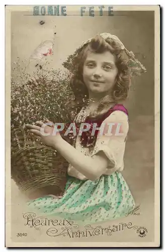 Cartes postales Fantaisie Heureux anniversaire Enfant