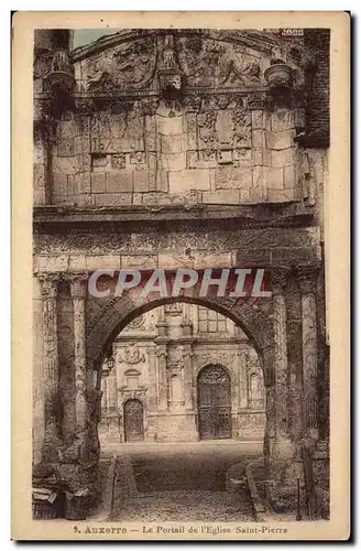 Auxerre Cartes postales Le portail de l'eglise Saint Pierre