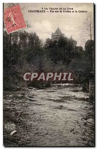 VAllee de la Cure Ansichtskarte AK Chastellux Vue sur la Riviere et le chateau