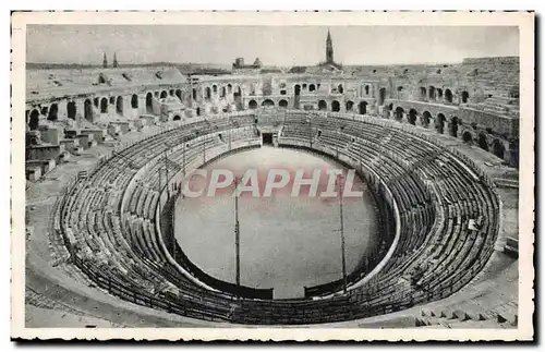 Nimes Cartes postales Interieur des arenes romaines