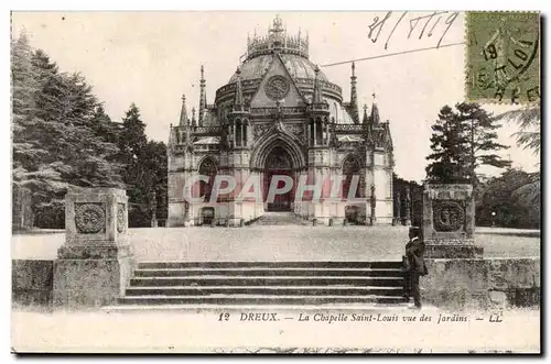 Dreux Cartes postales Chapelle Saint Louis vue des jardins