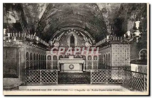 Cathedrale de Chartres Cartes postales Chapelle Notre Dame sous Terre