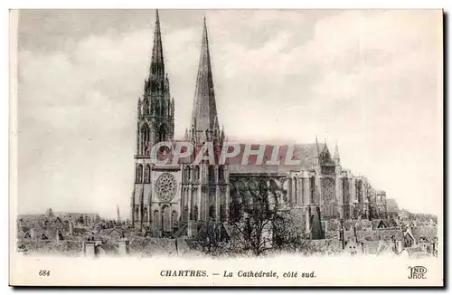 Cathedrale de Chartres Ansichtskarte AK Cote sud