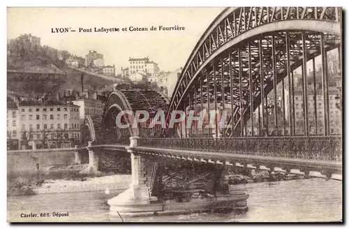 Lyon Ansichtskarte AK Pont Lafayette et coteau de Fourviere